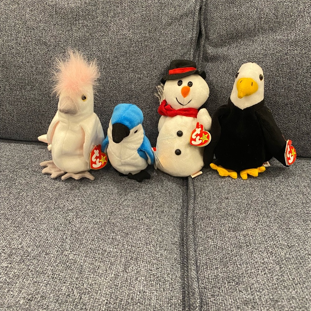Rocket, kuku, baldy, snowball. 1996 and 1997. Tags on
